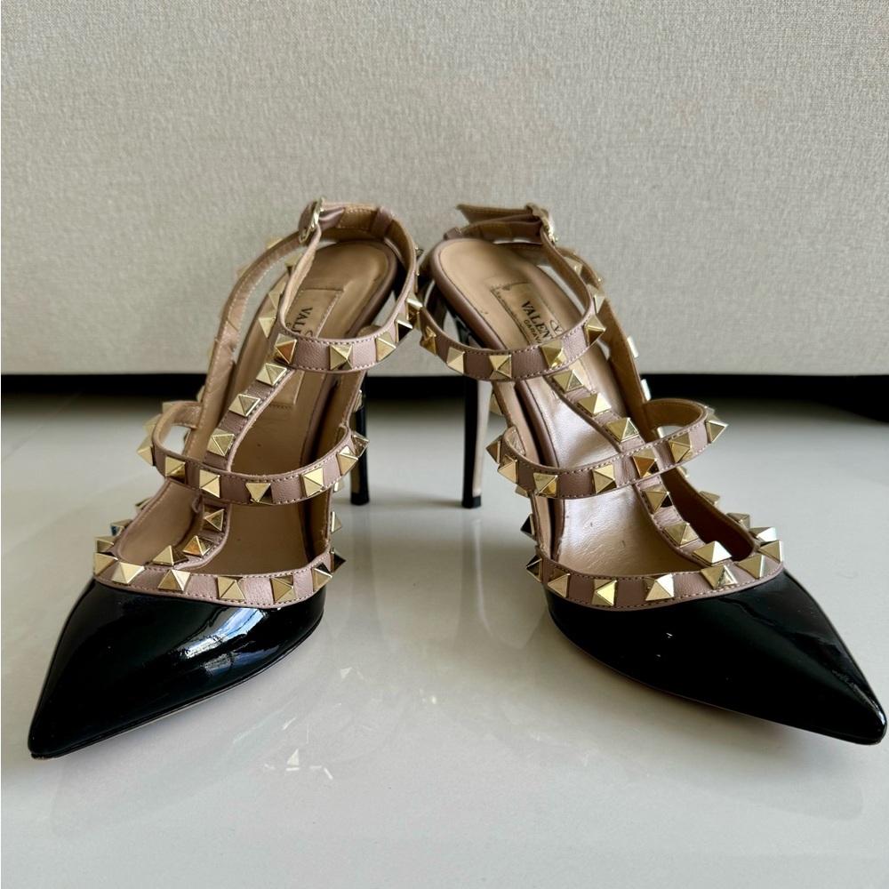 Rockstud 100mm Slingback High-Heel Pumps